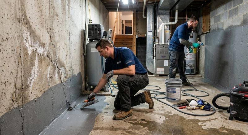 Basement Seepage Repair in Greenville, SC