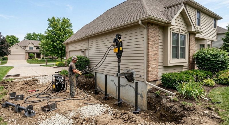 Helical Pile Installation in Greenville, SC